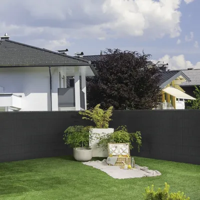 Produktbild von Zaunblende blickdicht 1,2x25m grau - Großrolle