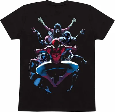 Produktbild von Spider-Man - "Spiderverse Back" T-Shirt für Herren/Damen Uni HE1924 (L) (Schwarz)