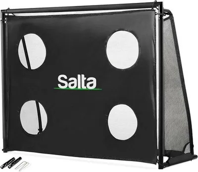 Produktbild von Famanu Fußballtor mit Trainingsabdeckung - Robustes schwarzes Tor 220x170 cm