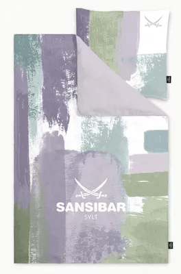 Produktbild von SANSIBAR Bettwäsche PAINT Satin BL 155x220 cm lila Bettbezug Bettzeug