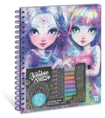 Productafbeelding van Nebulous Stars kleurboek, zwart papier, Isadora, creatief speelgoed