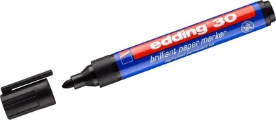 Produktbild von Edding 30 Brilliant Paper Marker Black (10), Schwarz
