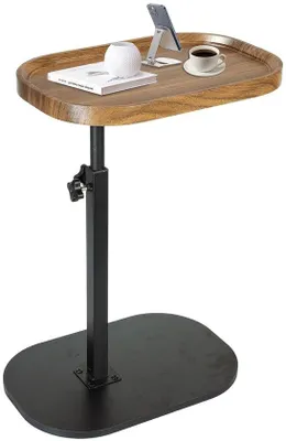 Image de Table en C pivotante - Plateau pivotant - 1 pièce - Design moderne - Stable