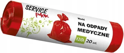 Zdjęcie produktu dla SP Worki na odpady MEDYCZNE LDPE 120L 20szt