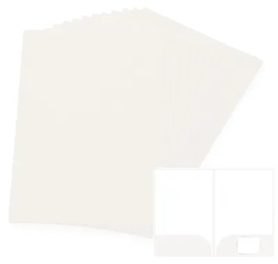 Produktbild von Sammelmappe A4 Weiß 25 Stück mit Visitenkartenschlitz und 2 Fächern