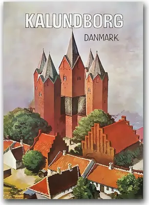 Produktbild von Poster - Canvas - Leinwand - 59,4 cm x 84,1 cm - Fotoposter - Leinwandkunst - Dänemark Kalundborg