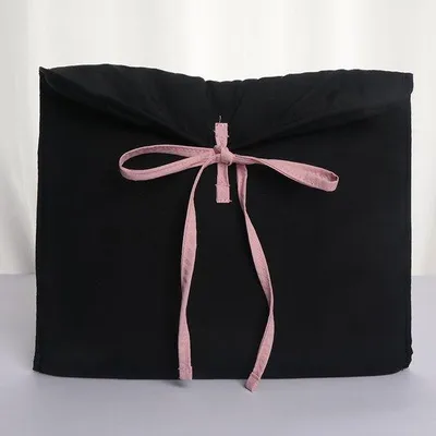 Image de Sacoche pour ordinateur portable à motif tricoté, 13 pouces, noir