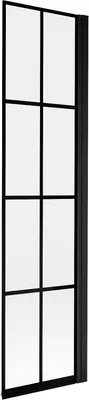 Produktbild von Mexen Mist Duschabtrennung 1-flügelig rechts 50 x 150 cm, schwarzes Gitter, schwarz - 8A9-050-001-70-77-P