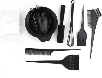 Produktbild von 12PCS Haarf?rbemittel F?rbeset Haart?nungsschale Haarfarbe Kammfarbstoffbš¹rsten Ohrhauben fš¹r DIY Salon Haarf?rbung Bleichen Haarnadeln Paar Einweghandschuhe Schal Duschkappenrš¹hrer fš¹r Salon und Heimgebrauch
