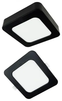 Image de Spot LED carré 12 W CCT 2 en 1 noir