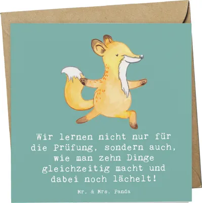 Produktbild von Mr. & Mrs. Panda Glückwunschkarte Auszubildende Lächeln - Meeresbrise - Geschenk, Ausbildung, Klappkarte, Berufe, Ausbildungsverlauf, Beruf, Grußkarte, Lernen, Lehrjahre