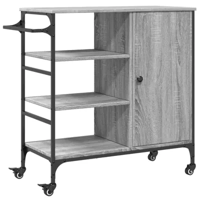 Obrázek produktu pro vidaXL Kuchyňský vozík Grey Sonoma 87,5x38,5x84,5 cm Materiál na bázi dřeva