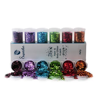 Image de Superstar Party, mélange de paillettes épaisses, lot de 6