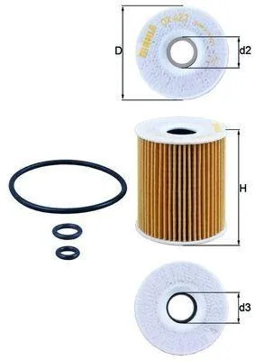 Immagine prodotto di Filtro olio KNECHT OX 422D