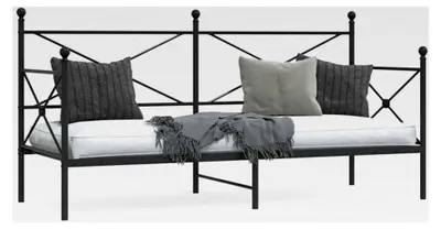 Produktbild von Tagesbett ohne Matratze, schwarz, 80x200 cm, Stahl