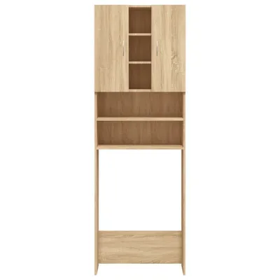 Produktbild von "Winterschlussverkauf " Waschmaschinenschrank - CLORIS - Badezimmerschrank - schlichte Design - Sonoma-Eiche 64x25,5x190 cm - DEMöbel9172848