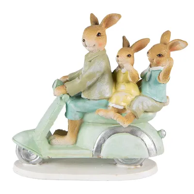 Produktbild von Clayre & Eef Figur Kaninchen 15 cm Grün Braun Polyresin