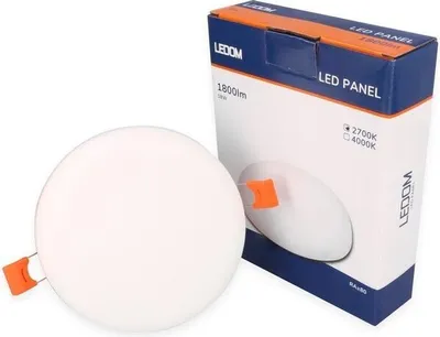 Obrázok produktu pre 20x LEDOM bezrámové LED panelové osvetlenie zapustené svetlo Spot 18W, priemer 90mm 1800lm, 2700K teplá biela stropné svetlo