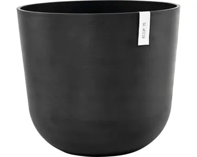 Produktbild von Pflanzkübel Ecopots Oslo Kunststoff Ø 55 cm H 48,5 cm dunkelgrau inkl. Erdbewässerungsystem