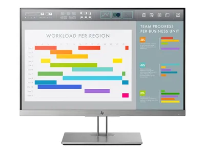 Produktbild von HP EliteDisplay E243i, 61 cm (24"), 1920 x 1200 Pixel, WUXGA, LED, 5 ms, Schwarz, Silber