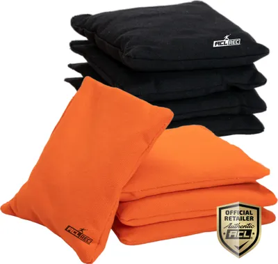 Produktbild von 2x4 Cornhole Bags - Kunststoffgranulat - Wicked Wood - Orange & Schwarz