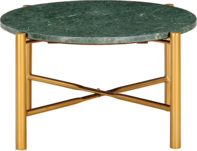 Image de vidaXL Table basse verte 60×60×35 cm Pierre véritable imitation marbre