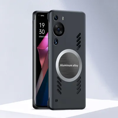 Produktbild von Huawei P60 Pro Hülle, Frameless PC Matt Kühlabdeckung Loch Wärmeableitung Schutzhülle für Huawei P60 Pro Schwarz