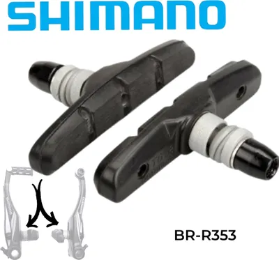 Produktbild von SHIMANO Fahrrad V-Brake Bremse Ersatz Bremsschuh S70T 1Paar schwarz
