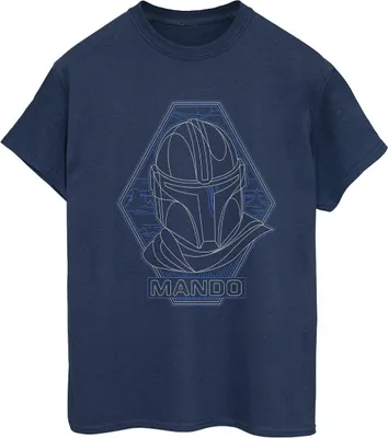 Produktbild von Star Wars - "The Mandalorian" T-Shirt für Damen BI45924 (M) (Marineblau)