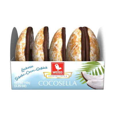 Obrázek produktu pro Weiss Cocosella Extra 2023 Jemné kokosové sušenky s čokoládou 100g