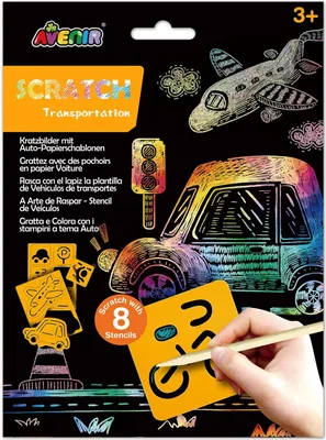 Produktbild von Avenir Scratch Set mit Schablone: Transport