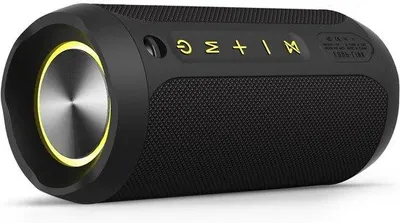 Productafbeelding van Draagbare Bluetooth Speaker - Draadloze Geluidsbox - Muziek Luisteren Buiten - IPX7 Waterdicht - 20 Uur Batterij - Zwart