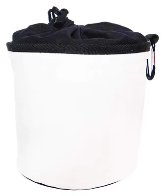 Produktbild von Wäscheklammertasche aus Baumwolle, mit Karabinerhaken, Weiß, für die Wäscheleine