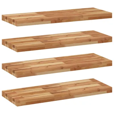 Produktbild von Schweberegale 4 Stk. 100x30x4 cm Massivholz Akazie Ölbehandelt
