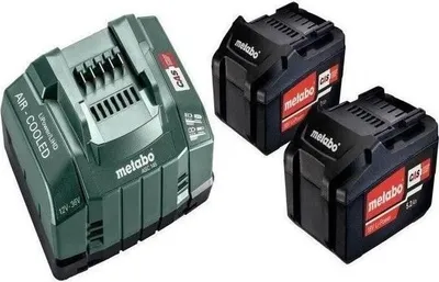 Produktbild von Akku-Starter-Set Metabo, 2x 5,2Ah Li-Power 18V, ASC 145 Ladegerät, 685051000