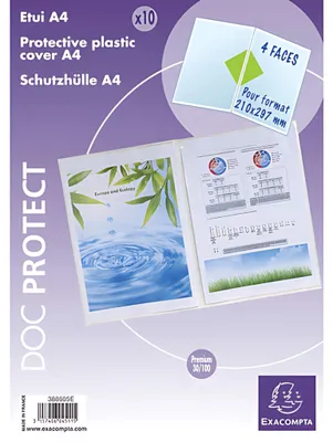Produktbild von Ausweishüllen A4 doppelt 300my VE=10 Stück