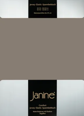 Produktbild von Janine JERSEY Spannbetttuch 5007 100 X 200 taupe