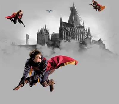 Zdjęcie produktu dla Sanders & Sanders fototapeta Harry Potter Hogwart szarymIczerwonym - 601188 - 3 x 2,7 m