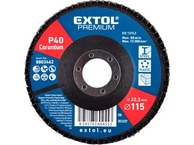 Immagine prodotto di Disco lamellare Extol Premium 8803462 disco lamellare angolato al corindone, O115mm, P40