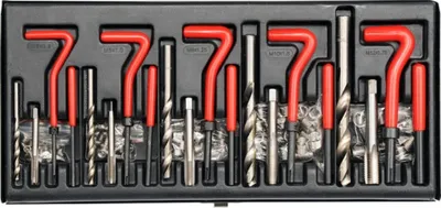 Gewindereparatur-Set YATO M5-M12 131-teilig HSS 4341 mit Spiral-Einsätzen
