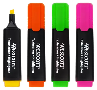Immagine prodotto di WESTCOTT E-744249 00 WESTCOTT Textmarker farbsortiert, 4 St.