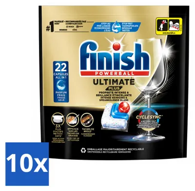 Produktbild von 10 x Finish Ultimate Plus Regular Vaatwastabletten - Vorteilspackung - 10 Stücke