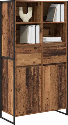 Immagine prodotto di vidaXL Credenza 2 pezzi Legno di recupero 81 x 36 x 150,5 cm Materiale a base di legno