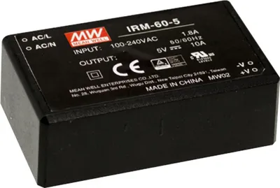 Produktbild von MEANWELL IRM-60-24 - AC/DC Netzteil, vergossen, single output - Modul 60W 24V/2,5A Pin