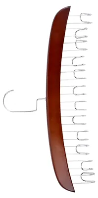 Produktbild von Holz Krawattenhalter Schrank Organizer Mit Drehclips Für Krawatten Gürtel Schals Handtücher Aufbewahrungslösung Für Kleiderschrank