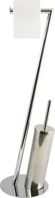 Immagine prodotto di MSV Stand Set WC Spazzola per WC - aspetto acciaio inox - argento