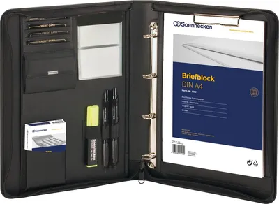 Obrázek produktu pro Soennecken Schreibmappe Berlin 5166 Nappaleder schwarz