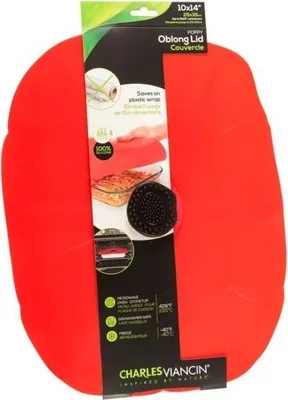Image de Charles Viancin Poppy 35x25 cm Silikon-Deckel Oblong Rot