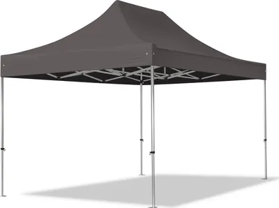 Produktbild von TOOLPORT 3x4,5m Aluminium Faltpavillon, ohne Seitenteile, dunkelgrau
