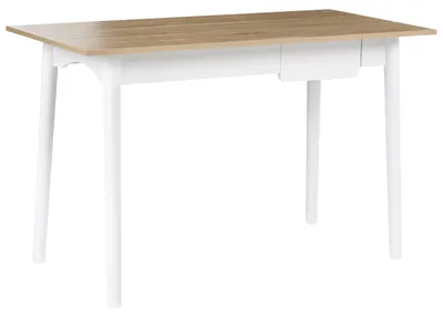 Obrázek produktu pro BELIANI Domácí psací stůl bílý světle hnědý dřevotříska 120 x 60 cm úložný prostor minimalistický design